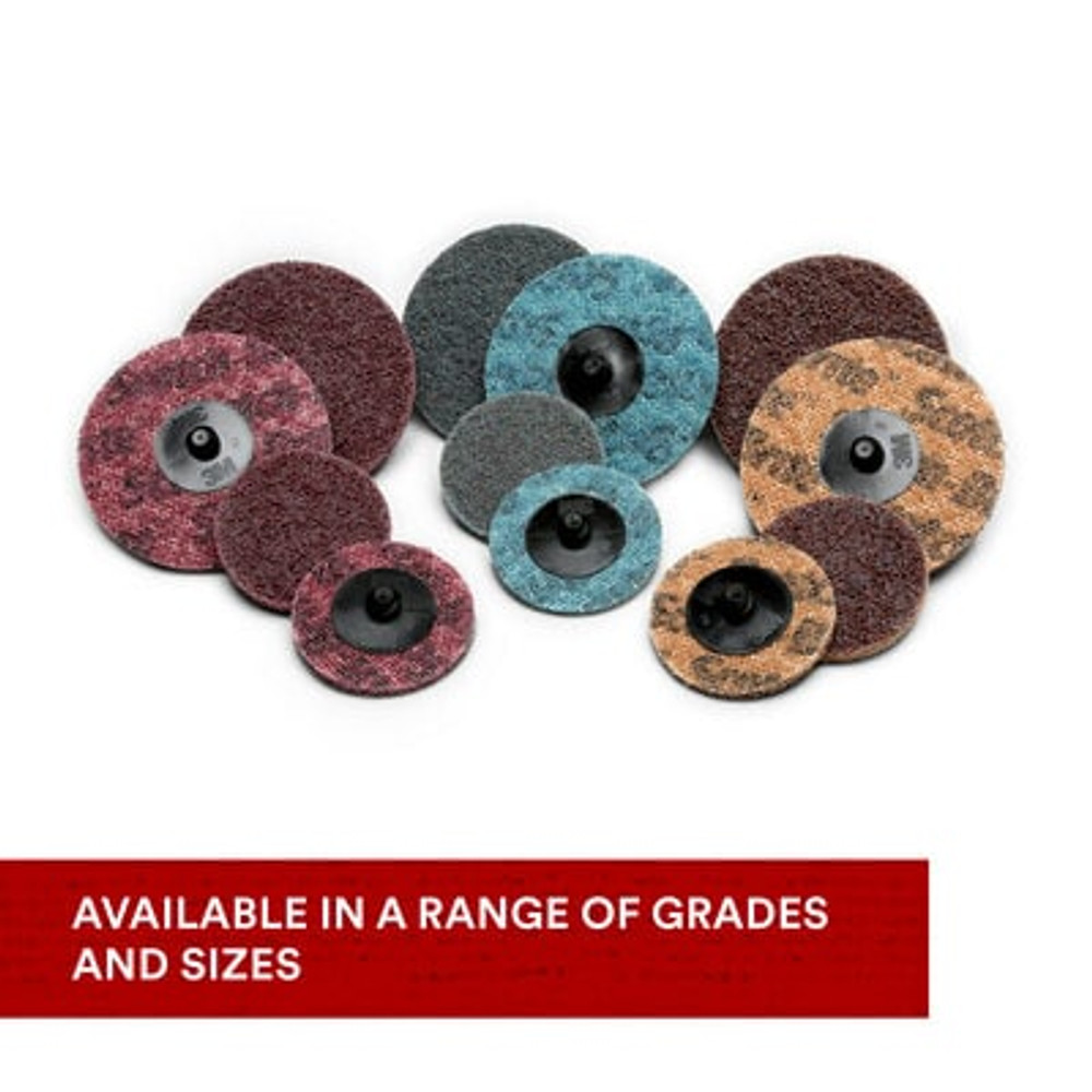 Scotch-Brite Roloc Surface Conditioning Disc, SC-DR, A/O Medium, TR, 1 in, 50/inner, 200 each/case 15392 Industrial 3M Products & Supplies | Maroon