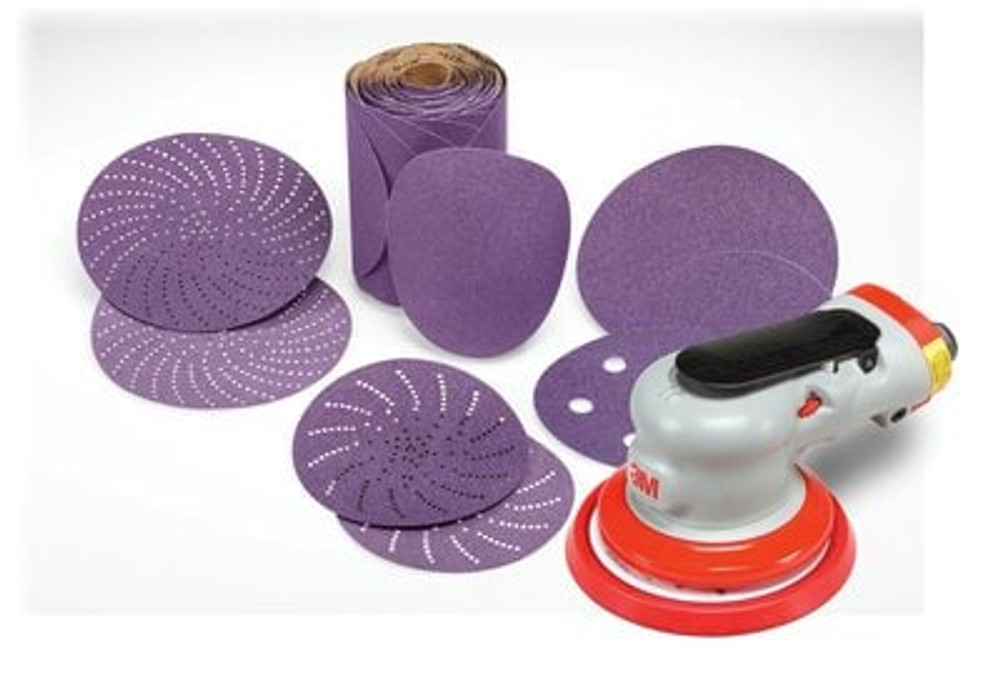3M Cubitron II Hookit Paper Disc 732U, 180+ C-weight, 6 in x NH, Die600Z, 50/inner, 250/case 87063 Industrial 3M Products & Supplies | Purple