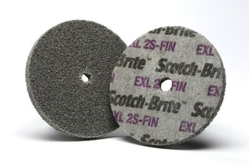 Scotch-Brite EXL Unitized Wheels 2S-FIN, 13716, 3"x1/4"x1/4"