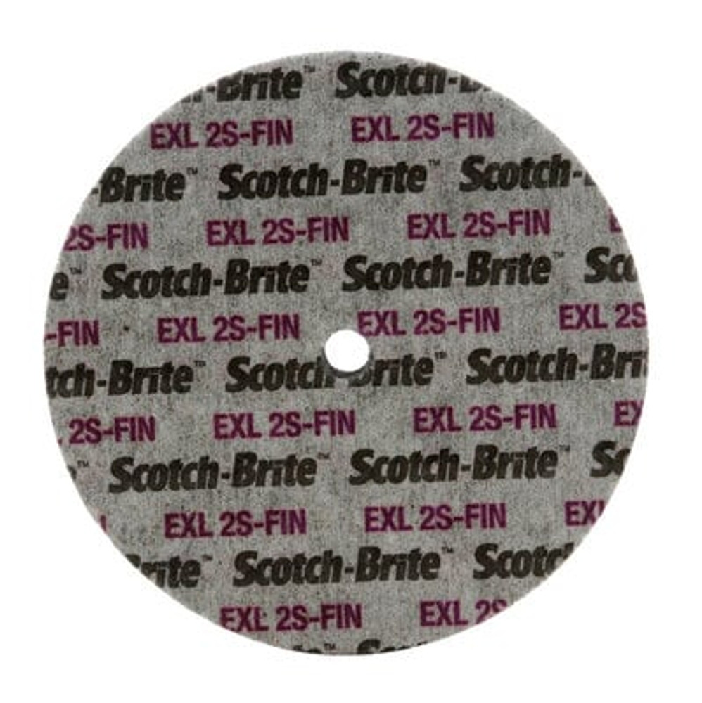 Scotch-Brite EXL Unitized Wheel, XL-UW, 2S Fine, 6 in x 1/2 in x 1 in