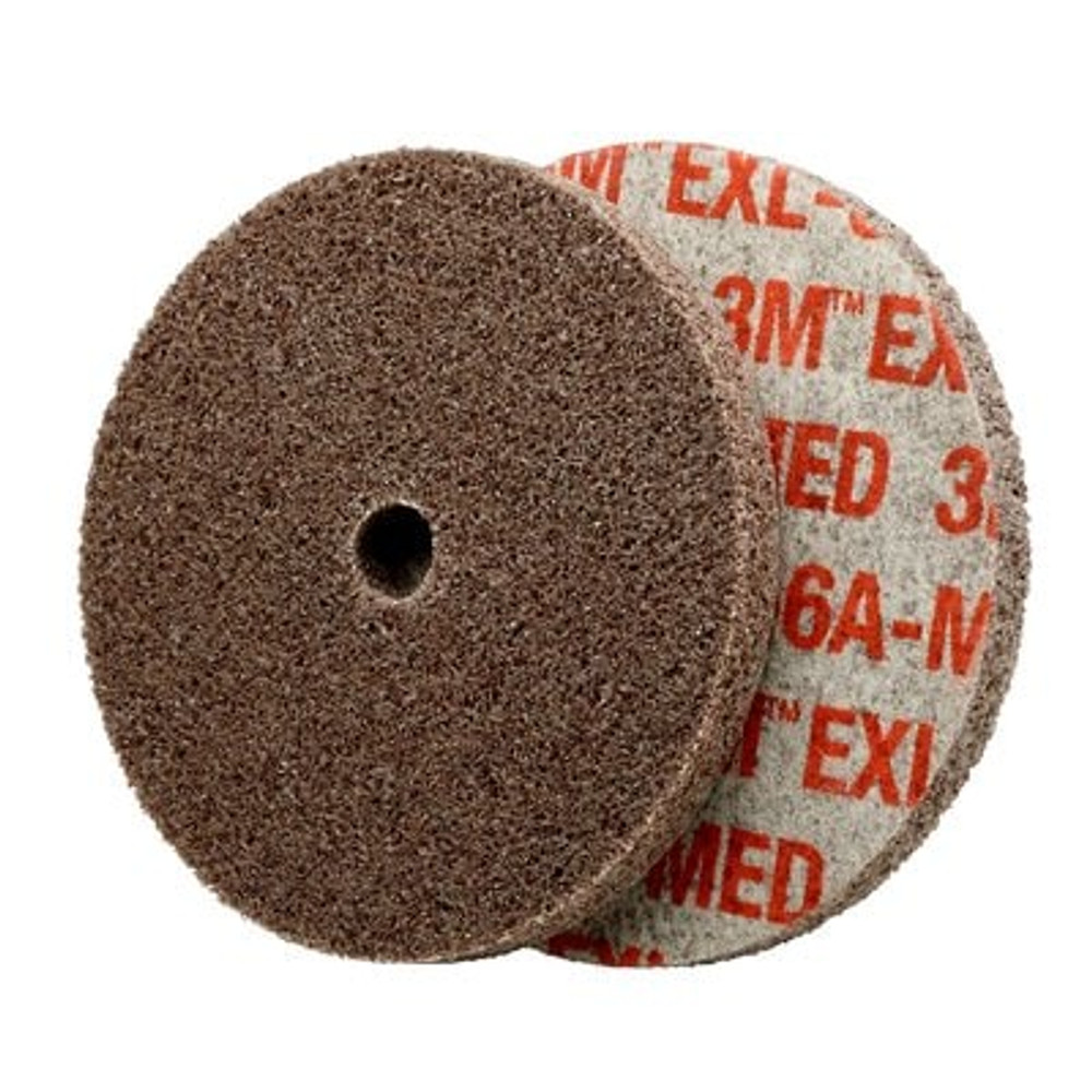 Scotch-Brite EXL Unitized Wheel, 3in x 1/4in x 3/8in 6AMED