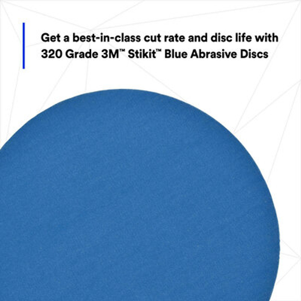3M Stikit Abrasive Disc Roll 321U, 36271, 5 in, 320 grade, 100 discs/roll, 5 rolls/case 36271 Industrial 3M Products & Supplies | Blue