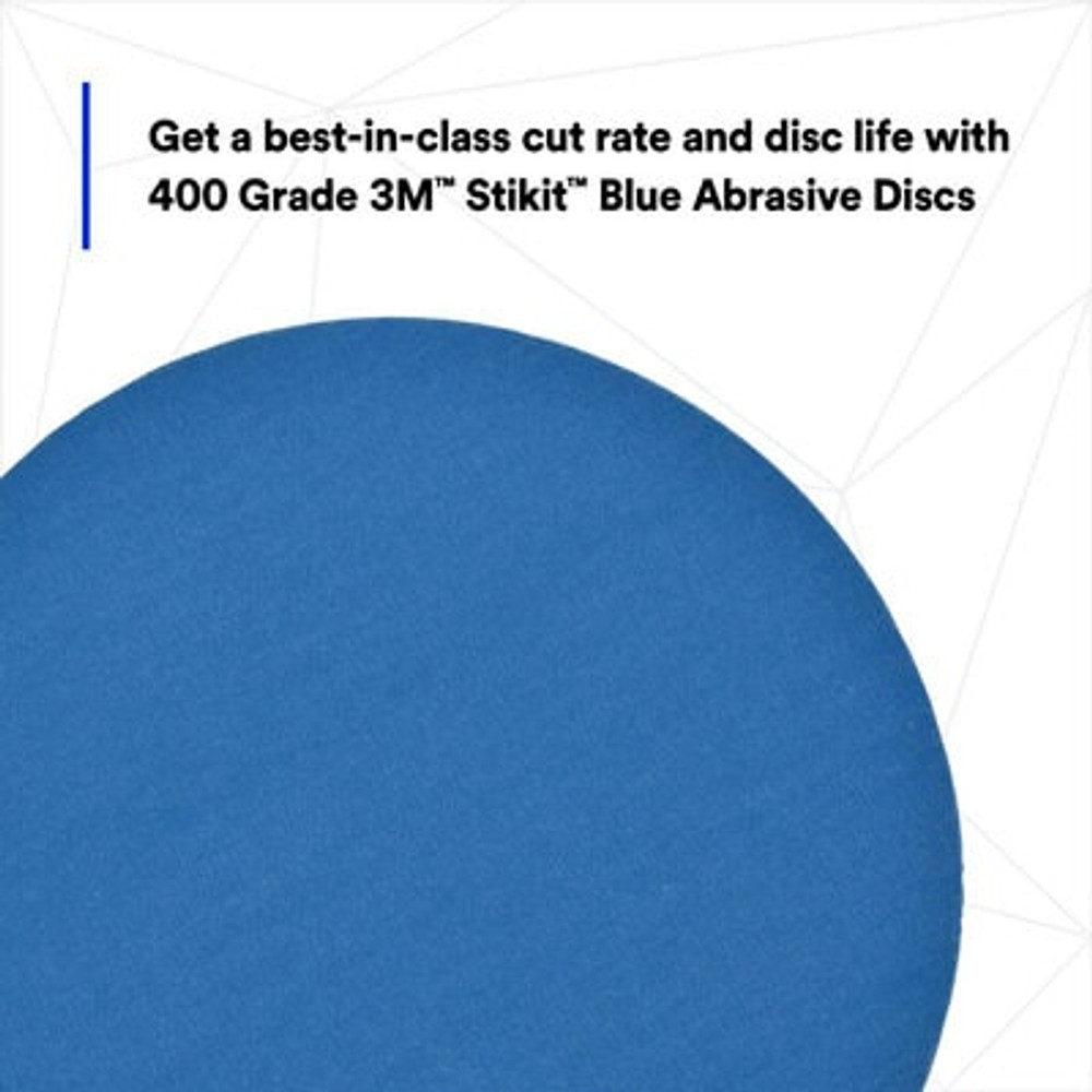 3M Stikit Abrasive Disc roll, 36272, 5 in, 400 grade, No Hole, 100 discs/roll, 5 rolls/case 36272 Industrial 3M Products & Supplies | Blue