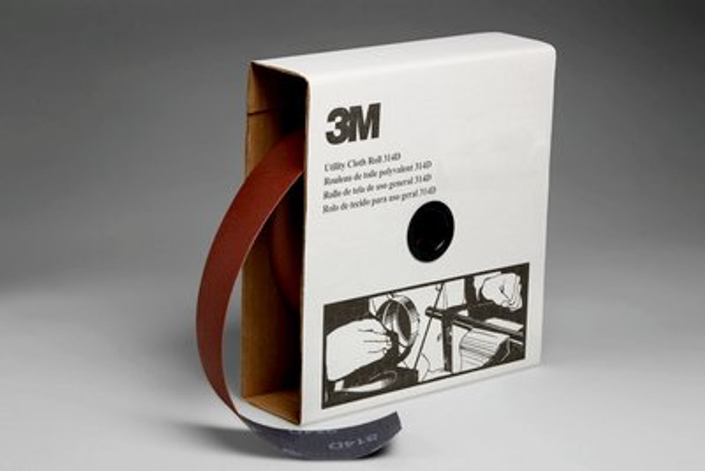 3M Utility Cloth Roll 314D, P400 J-weight, 2 in x 50 yd, 5 ea/Case