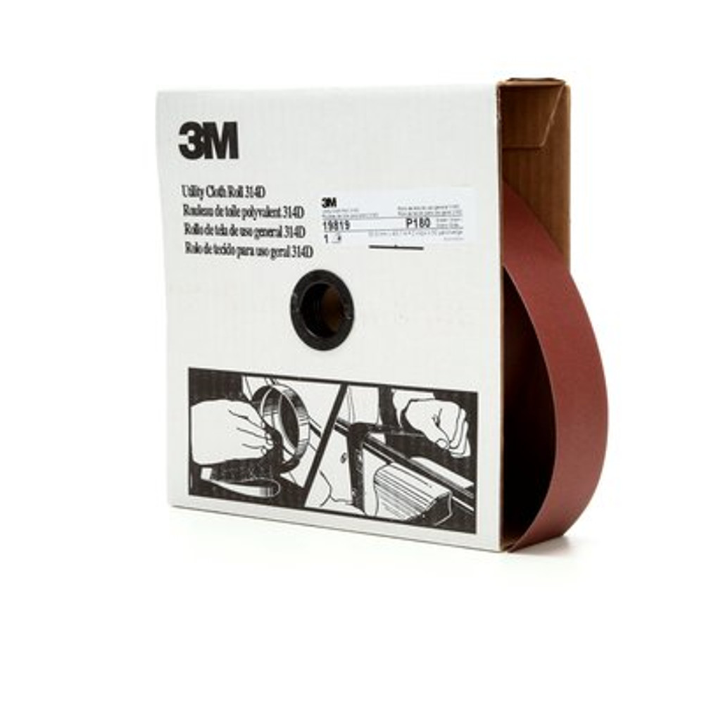 3M Utility Cloth Roll 314D, 2 in x 50 yd P180 J-weight