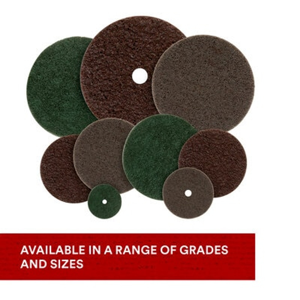 Scotch-Brite SE Surface Conditioning Disc, SE-DH, A/O Medium, 3 in x NH, 100 each/case 18474 Industrial 3M Products & Supplies | Maroon