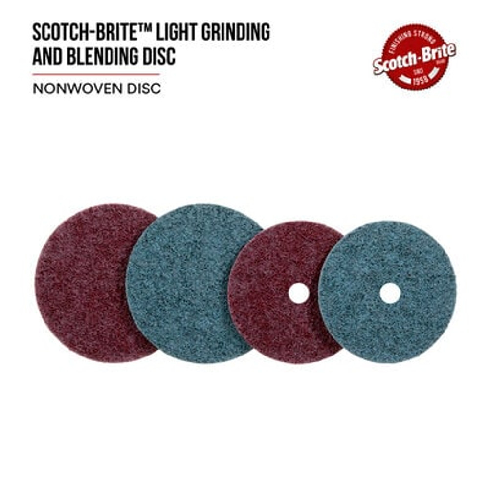 Scotch-Brite Light Grinding and Blending Disc, GB-DH, Super Duty A
Coarse, 7 in x NH, 25 ea/Case