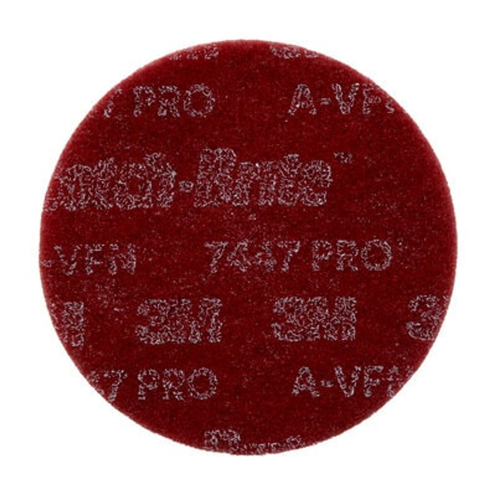 Scotch-Brite 7447 PRO Disc, PO-DC, A/O Very Fine, 6 in x NH, 100 each/case 64960 Industrial 3M Products & Supplies | Maroon