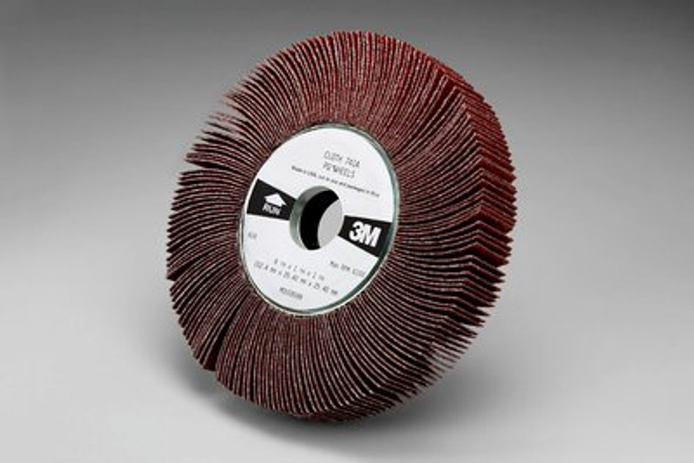 3M Flap Wheel 741A, 80 X-weight, 5 in x 4 in x 1 in, 5 ea/Case