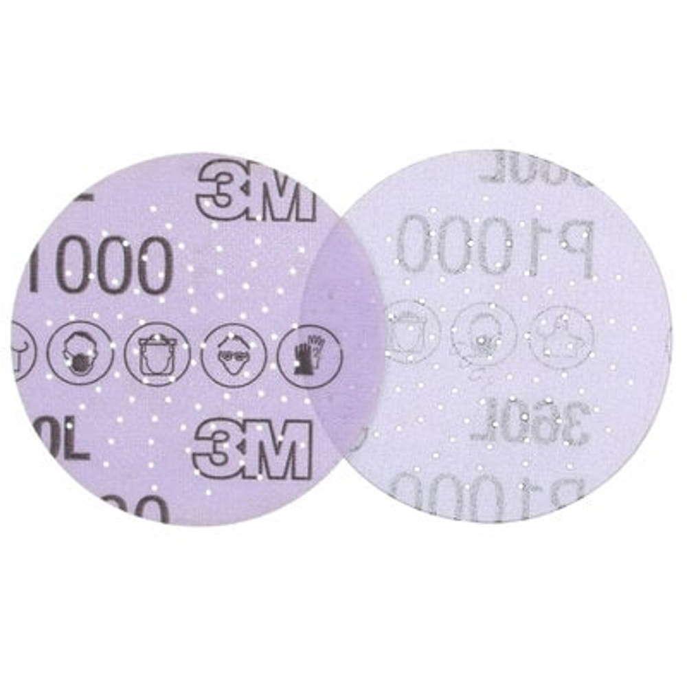 3M Xtract Film Disc 360L, P1000 3MIL, 3 in, Die 300LG, 100/Carton, 500
ea/Case