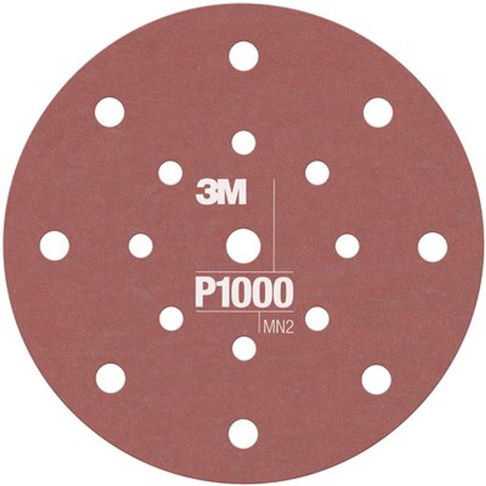 3M Hookit Flexible Abrasive  Disc, 6 in, 17 Hole, P1000