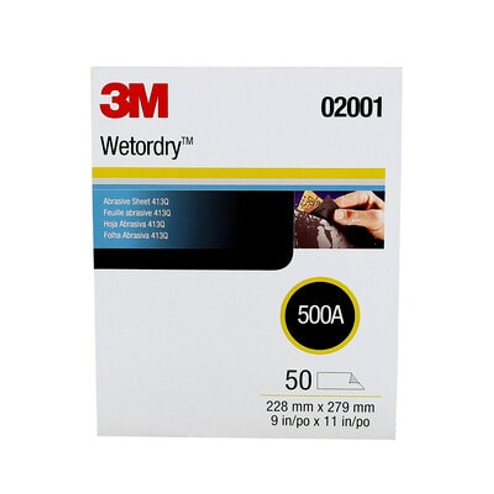 3M Wetordry Abrasive Sheet 413Q, 02001, 500A