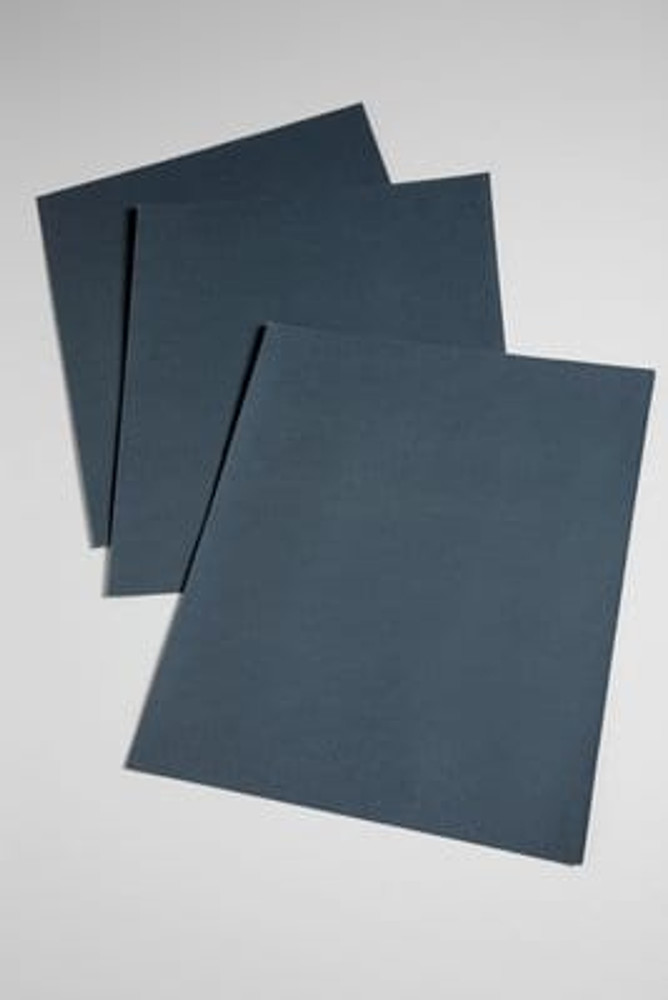3M Wetordry Abrasive Sheet 413Q, 02001, 500, 9 in x 11 in, 50 sheetsper carton, 5 cartons/case 2001 Industrial 3M Products & Supplies | Black