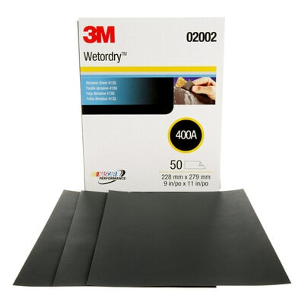 3M Wetordry Tri-M-ite Sheet, 413Q, 02002, 400, A-weight