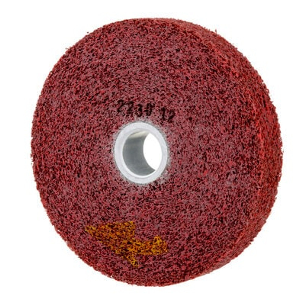 Scotch-Brite Metal Finishing Wheel, MF-WL, 5A Coarse, 6 in x 1 in x 1 in, 3 each/case 1863 Industrial 3M Products & Supplies | Maroon