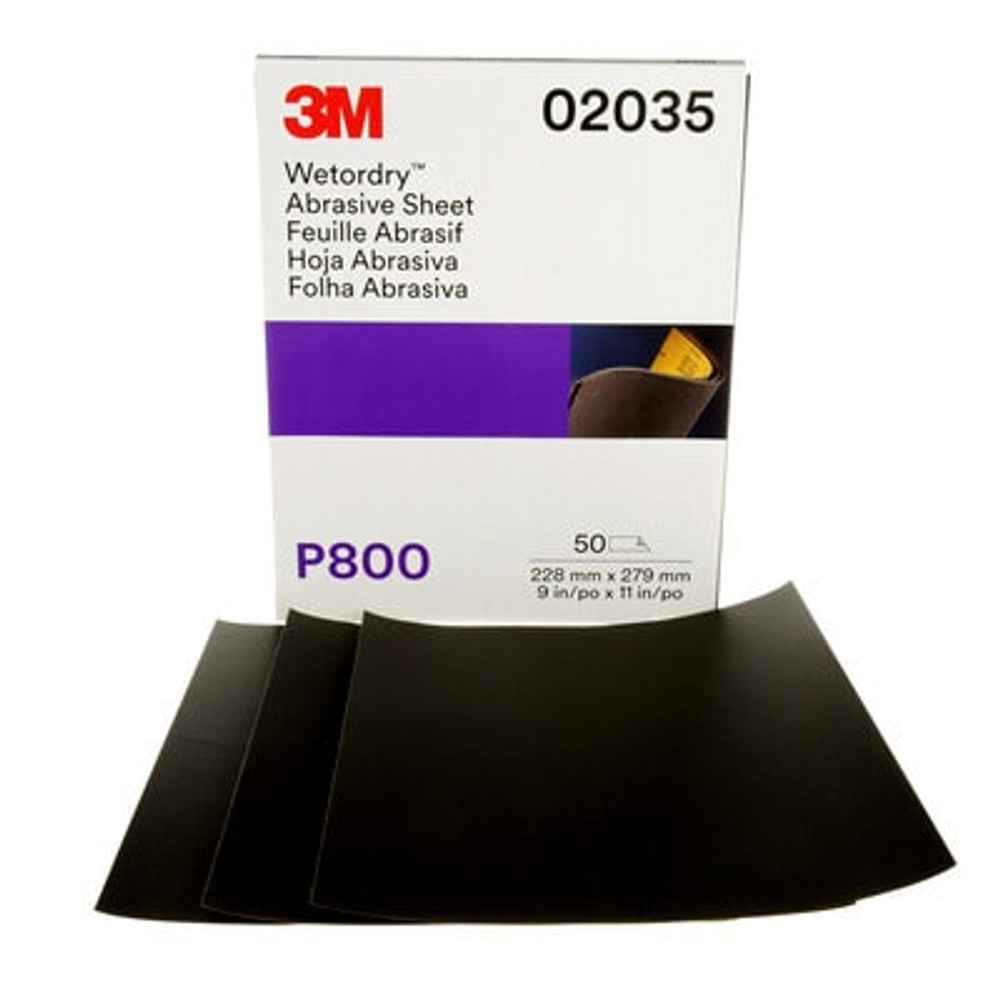 3M Wetordry Abrasive Sheet, 213Q, 02035, P800