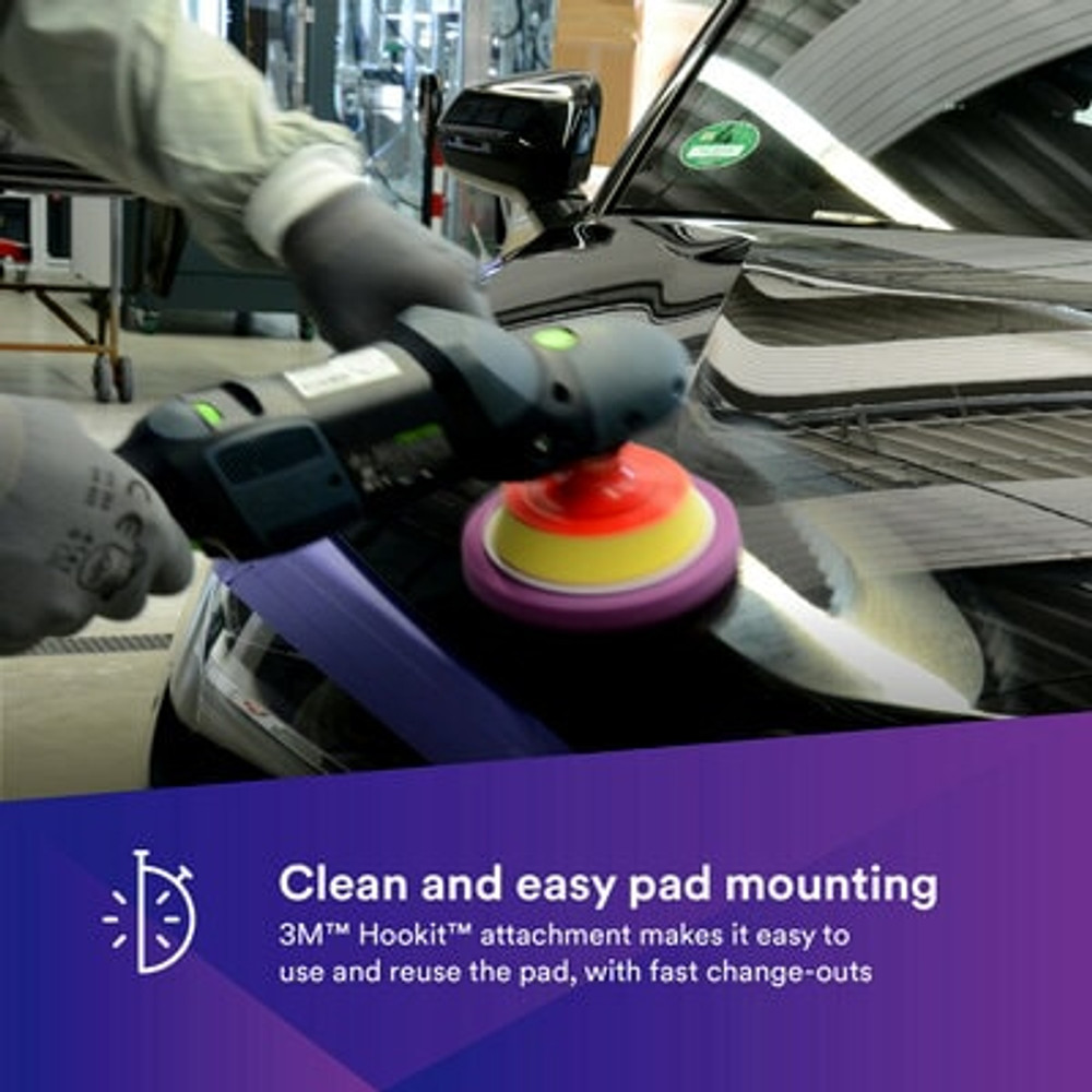 3M Perfect-It 1-Step Foam Finishing Pad, 33042, 6 in, Hookit, 2 pads
per bag, 12 bags per case