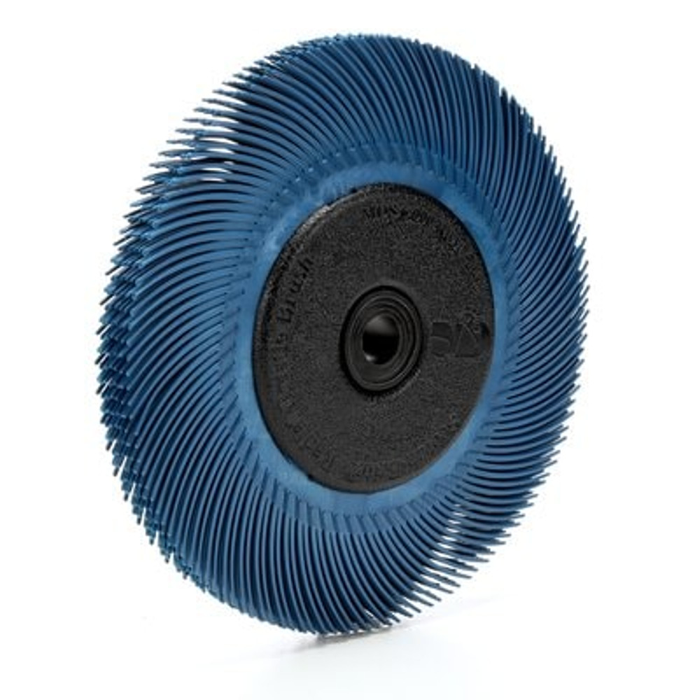 Scotch-Brite Radial Bristle Brush, 6 in x 7/16 in x 1 in 400 with Adapter, 5 each/case 33214 Industrial 3M Products & Supplies | Blue