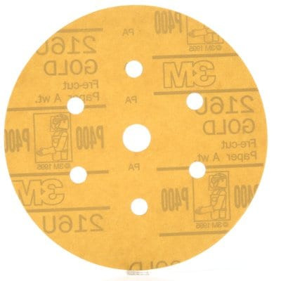 3M Hookit Gold Disc Dust Free 216U 01073, 6 in, P400, 100 Discs/Carton, 4 Cartons/Case