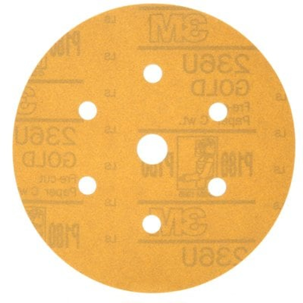 3M Hookit Gold Disc D/F 236U, 01079, 6 in, P180C