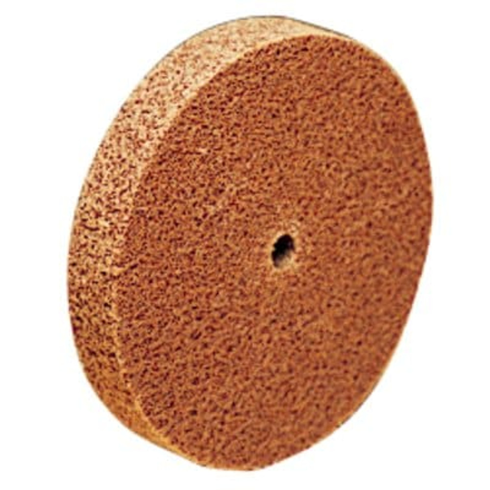 Scotch-Brite Cut and Polish Unitized Wheel, CP-UW, 7S Medium, 2-1/2 in x 1/4 in x 1/4 in