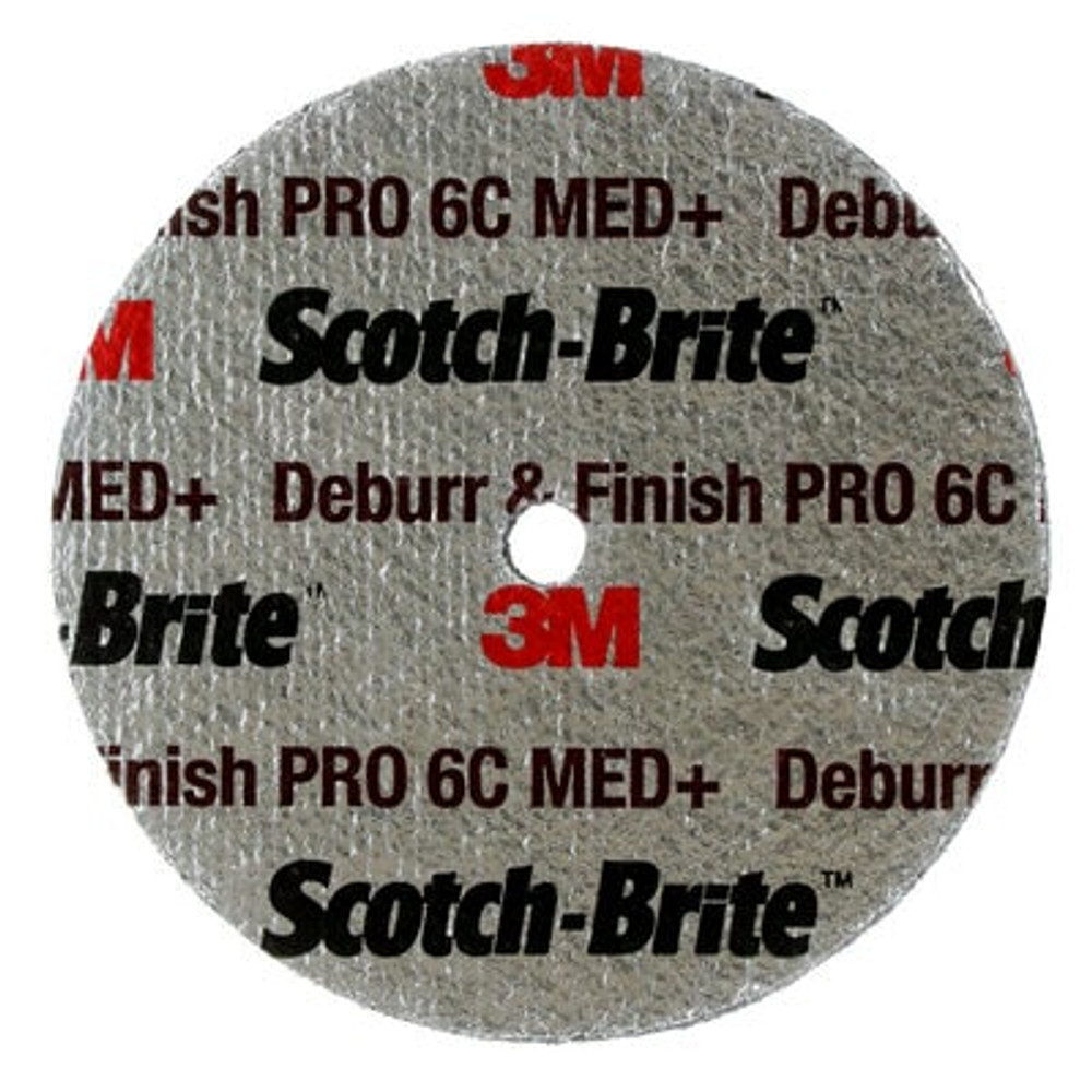 Scotch-Brite Deburr & Finish Pro Unitized Wheel, DP-UW, 6C Medium+, 3
in x 1/4 in x 1/4 in, 40 ea/Case