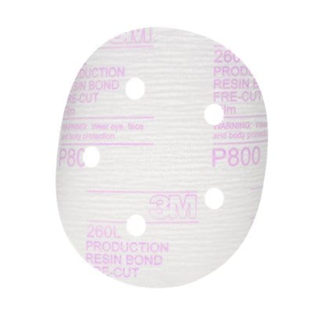 3M Hookit Film Dust Free Disc 260L, 5 in x NH Die# 500FH P800