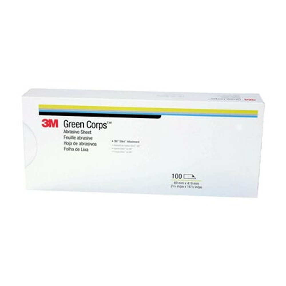 3M Green Corps Stikit Production Sheet, 02230, 80, 2-3/4 in x 16 1/2
in, 100 sheets per carton, 5 cartons per case