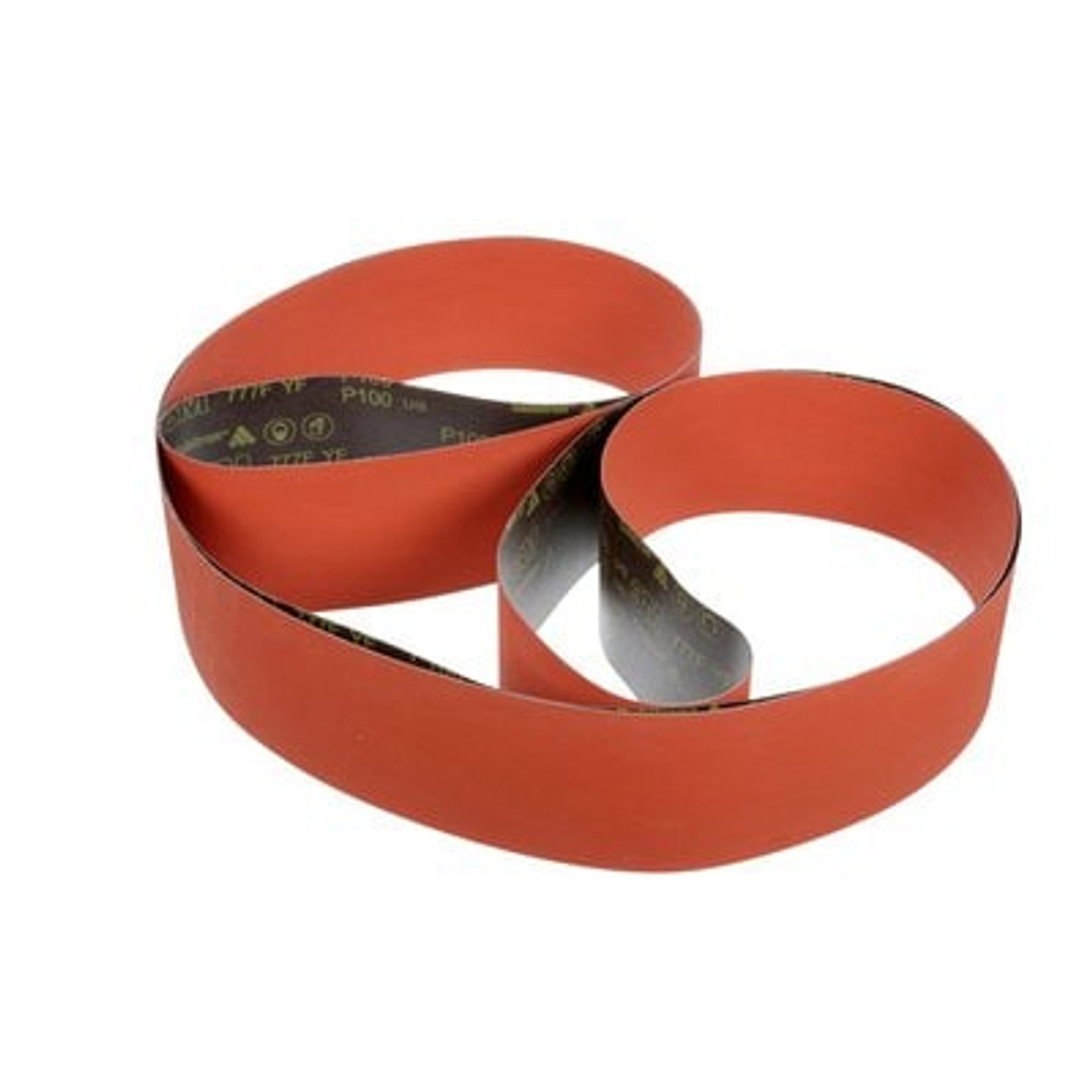 3M Cloth Belt, 777F, YF-weight, grade P100, 6 in x 264 in