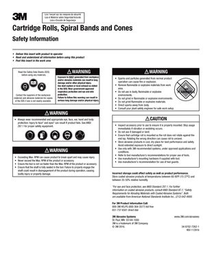 3M Cloth Cone 777F, 80 YF-weight, 4.1732 in x 2-7/8 in x 1.2132 in,
Film-lok, Full-flex, Die CS902, 200 ea/Case