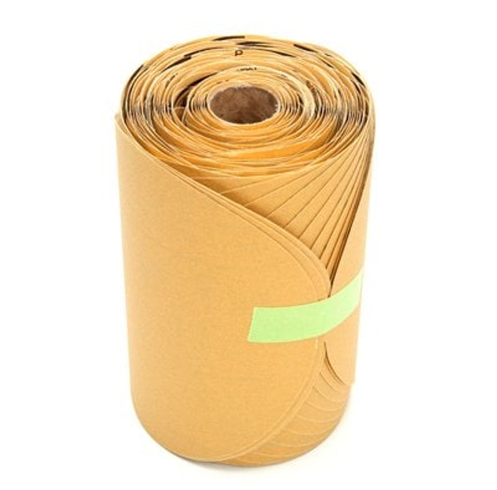 3M Stikit Paper Disc Roll 216U, P240 A-weight, 6 in x NH, Die600Z, 175 discs/roll, 6 rolls/case 27471 Industrial 3M Products & Supplies | Gold