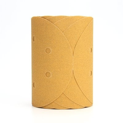 3M Stikit Gold Disc Roll Dust Free, 01642, 6 in, P100, 125 discs per
roll, 10 rolls per case