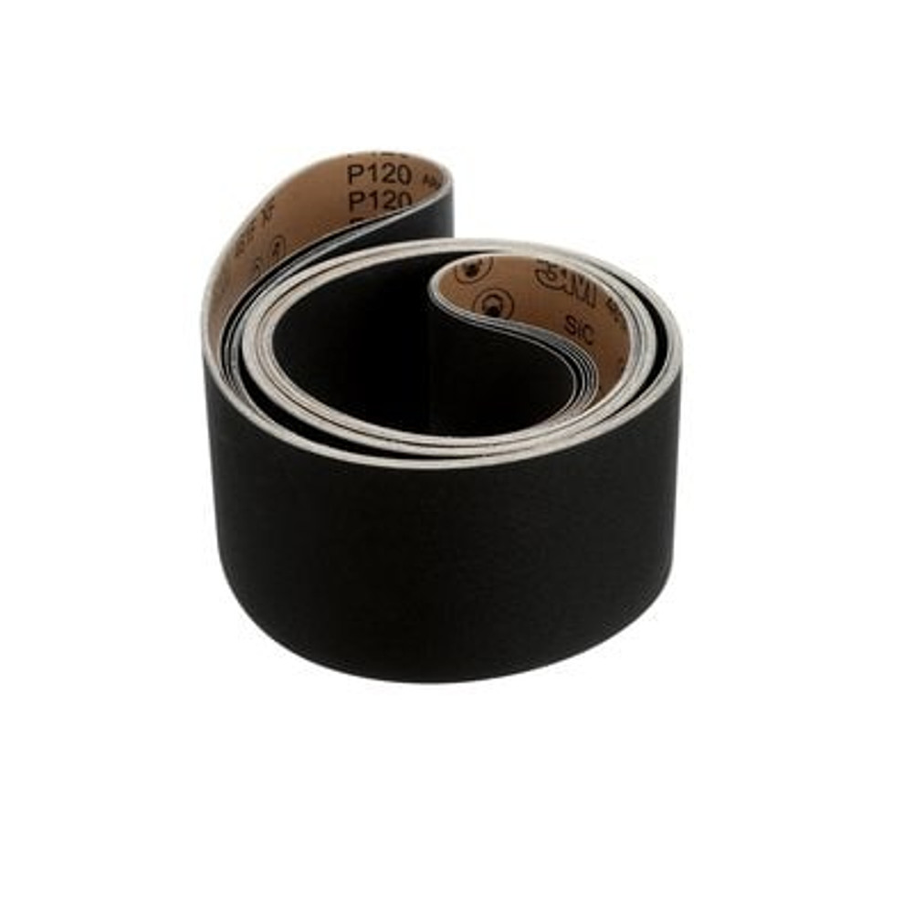 3M Cloth Belt 461F, P120 XF-weight, 6 in x 189 in, Film-lok,
Single-flex, 20 ea/Case
