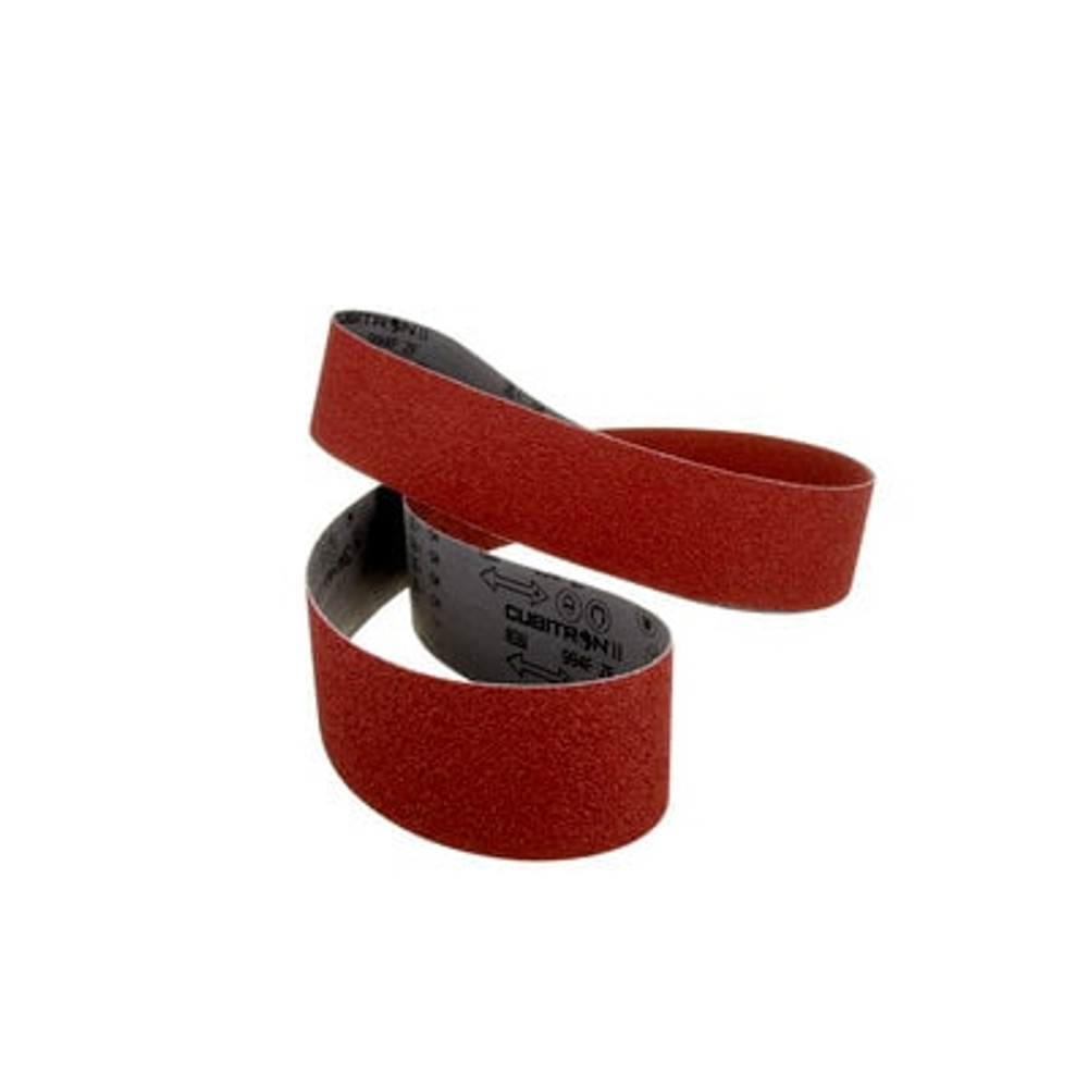 3M Cubitron II Cloth Belt 994F, 36+ ZF-weight, 4 in x 132 in, Film-lok, Single-flex, 25 each/case 28203 Industrial 3M Products & Supplies | Maroon