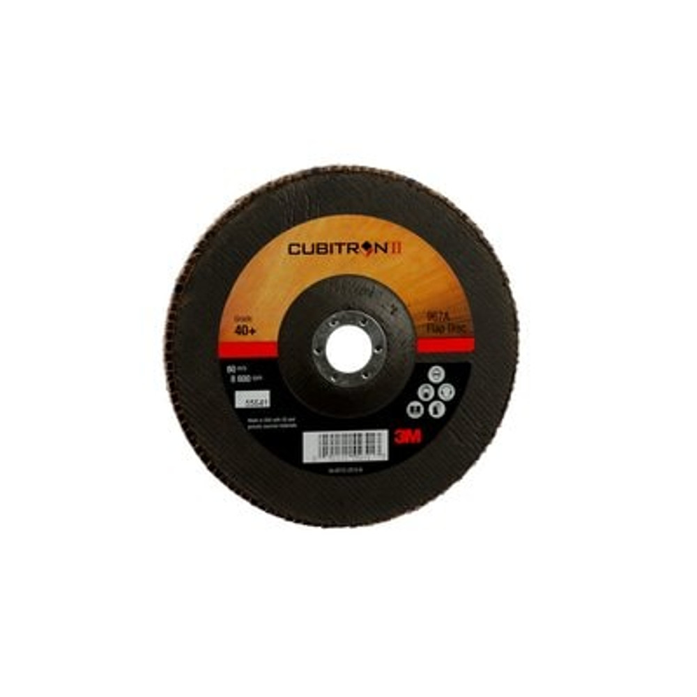 3M Cubitron II Flap Disc 967A T27 Giant 7inx7/8in 40+ Y-wt