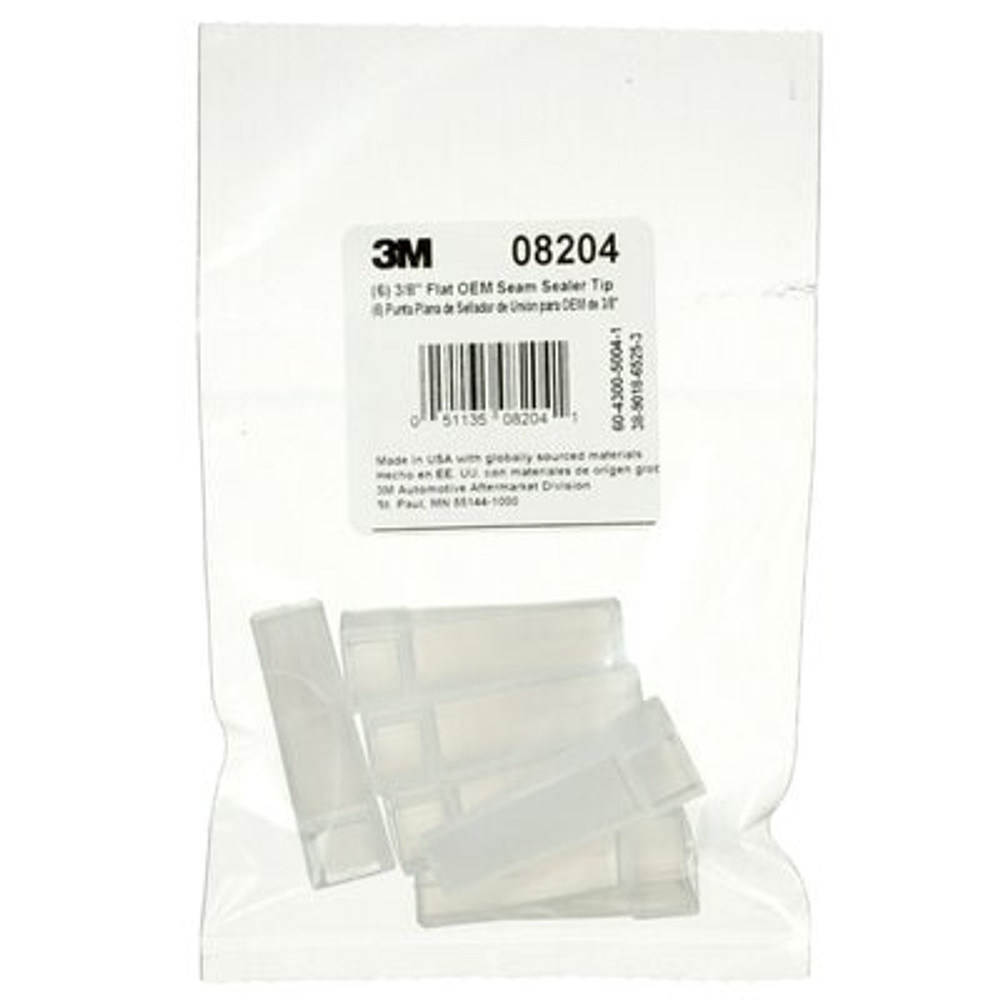 3M OEM Seam Sealer Tip, 08204, 3/8 in, Flat