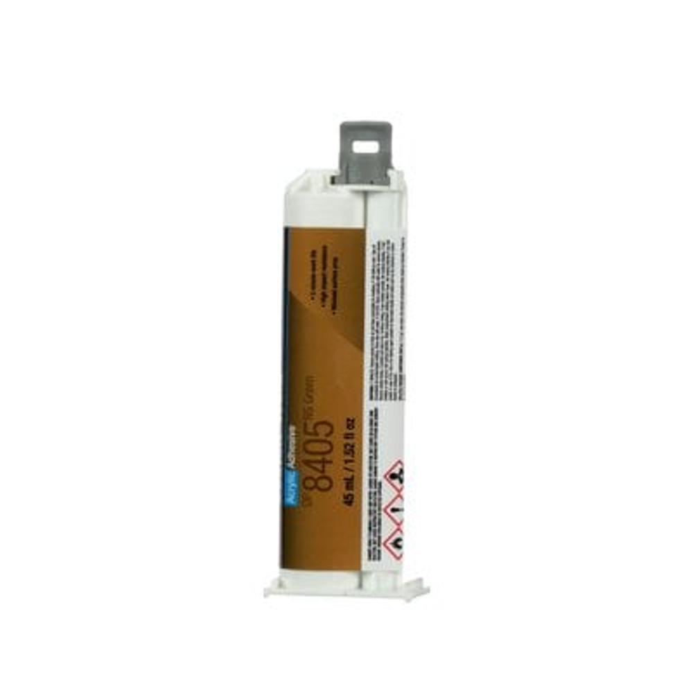3M Scotch-Weld Acrylic Adhesive DP8405NS, Green, 45 mL Duo-Pak,
12/Case