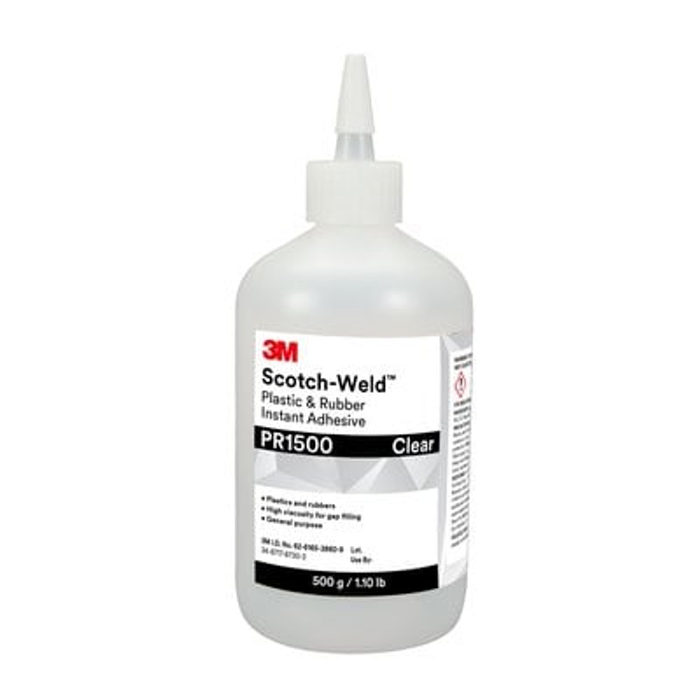 3M Scotch-Weld Plastic & Rubber Instant Adhesive PR1500, 1 lb