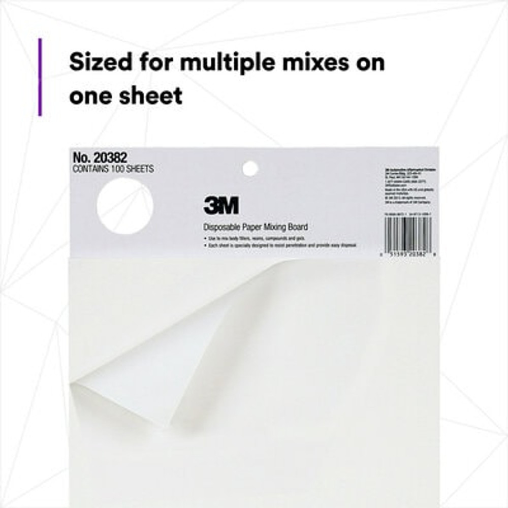 3M Disposable Paper Mixing Board, 20382, 12/case 20382 Industrial 3M Products & Supplies | White