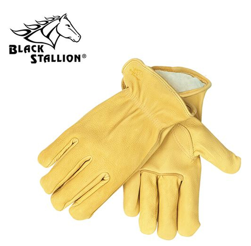 SPLIT DEERSK in THINSULATE INSULATED DRIVER'S GLOVES XL Black Stallion