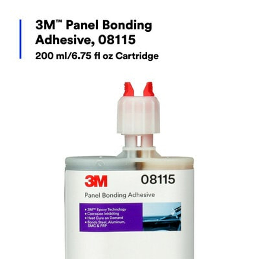 3M Panel Bonding Adhesive, 08115, 200 ml cartridge, 6/case 8115 Industrial 3M Products & Supplies | Black