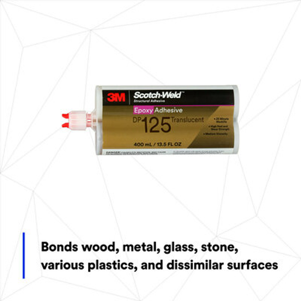 3M Scotch-Weld Epoxy Adhesive DP125, 400 m L Duo-Pak,6/case 87843 Industrial 3M Products & Supplies | Translucent