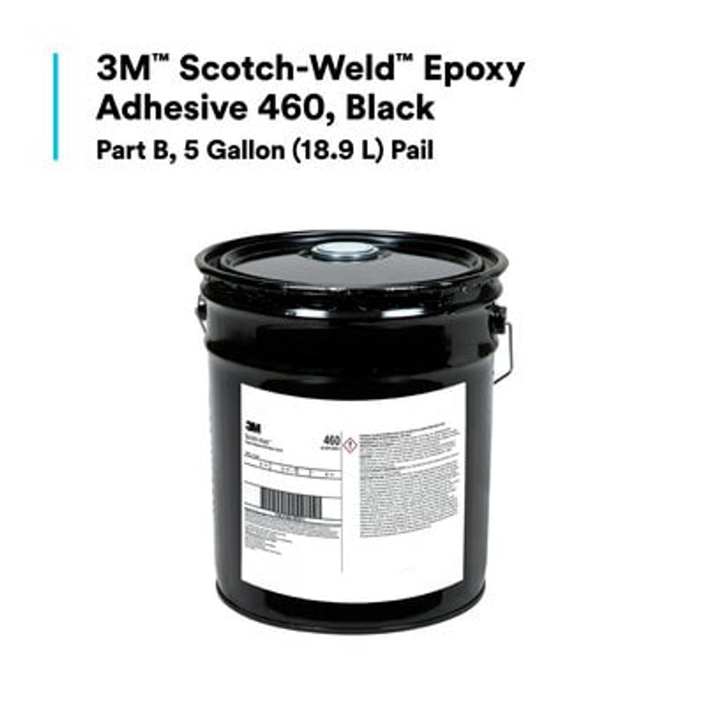 3M Scotch-Weld Epoxy Adhesive 460, Part B, 5 Gallon Drum (Pail) 25318 Industrial 3M Products & Supplies | Black