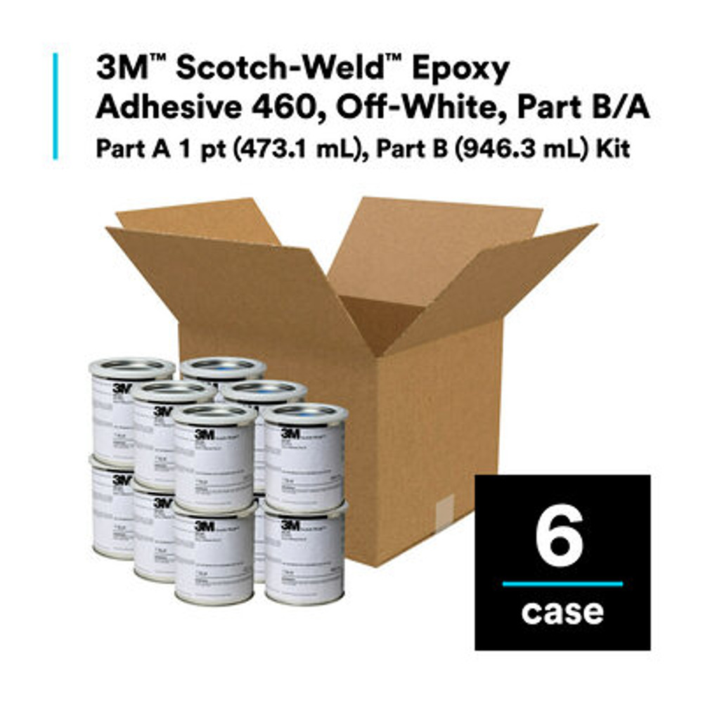 3M Scotch-Weld Epoxy Adhesive DP460, Part B/A, Off-White, 1 Quart Kit, 6 kit/case 82226 Industrial 3M Products & Supplies