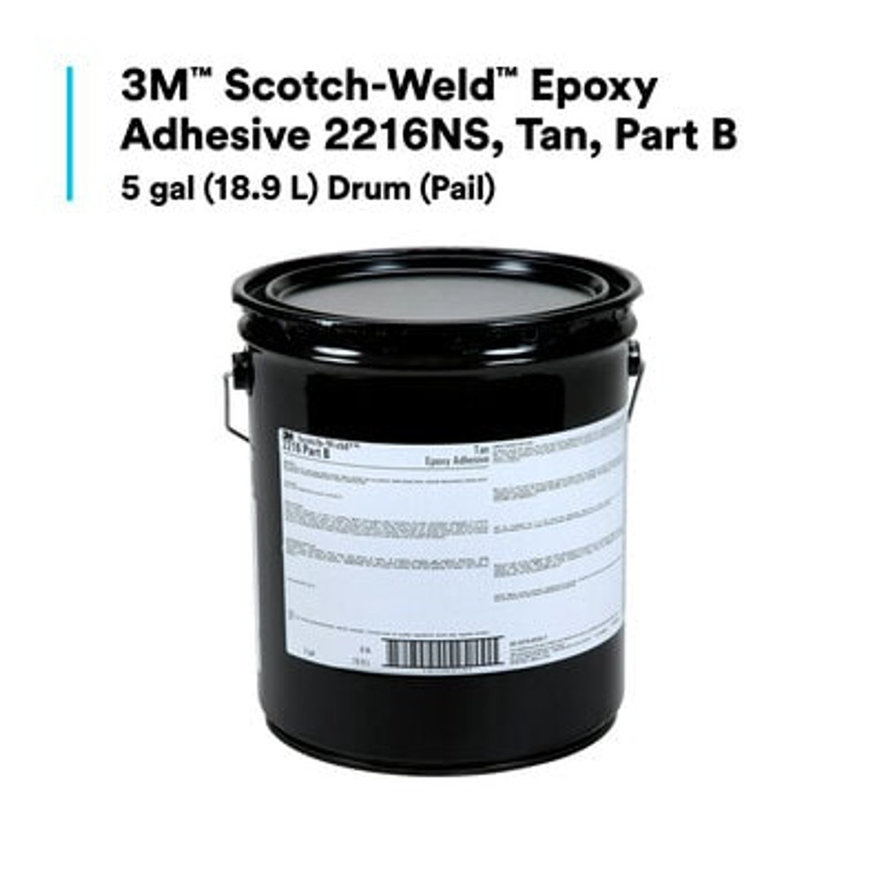 3M Scotch-Weld Epoxy Adhesive 2216NS, Part B, 5 Gallon Drum(Pail) 87179 Industrial 3M Products & Supplies | Tan