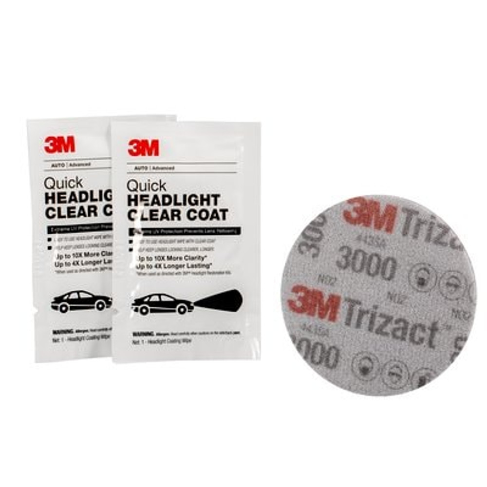 3M Quick and Easy Headlight Restoration Kit, 39193, 4/case 39193 Industrial 3M Products & Supplies