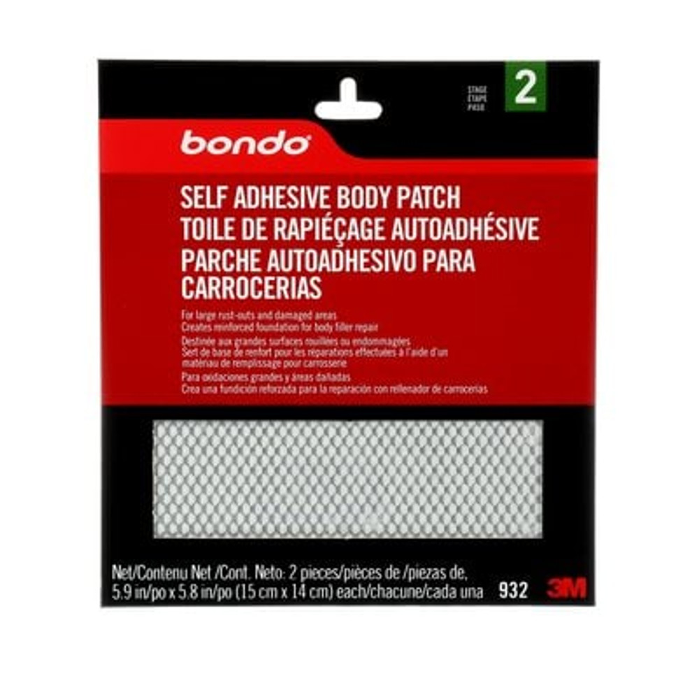 Bondo® Self Adhesive Body Patch, 932, 5.9 in x 5.8 in , 2