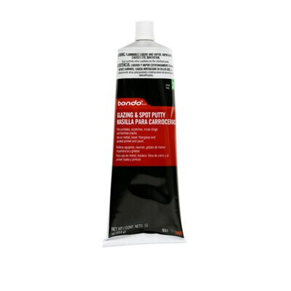 Bondo Glazing and Spot Putty, 00651, 16 oz 651 Industrial 3M Products & Supplies | Red