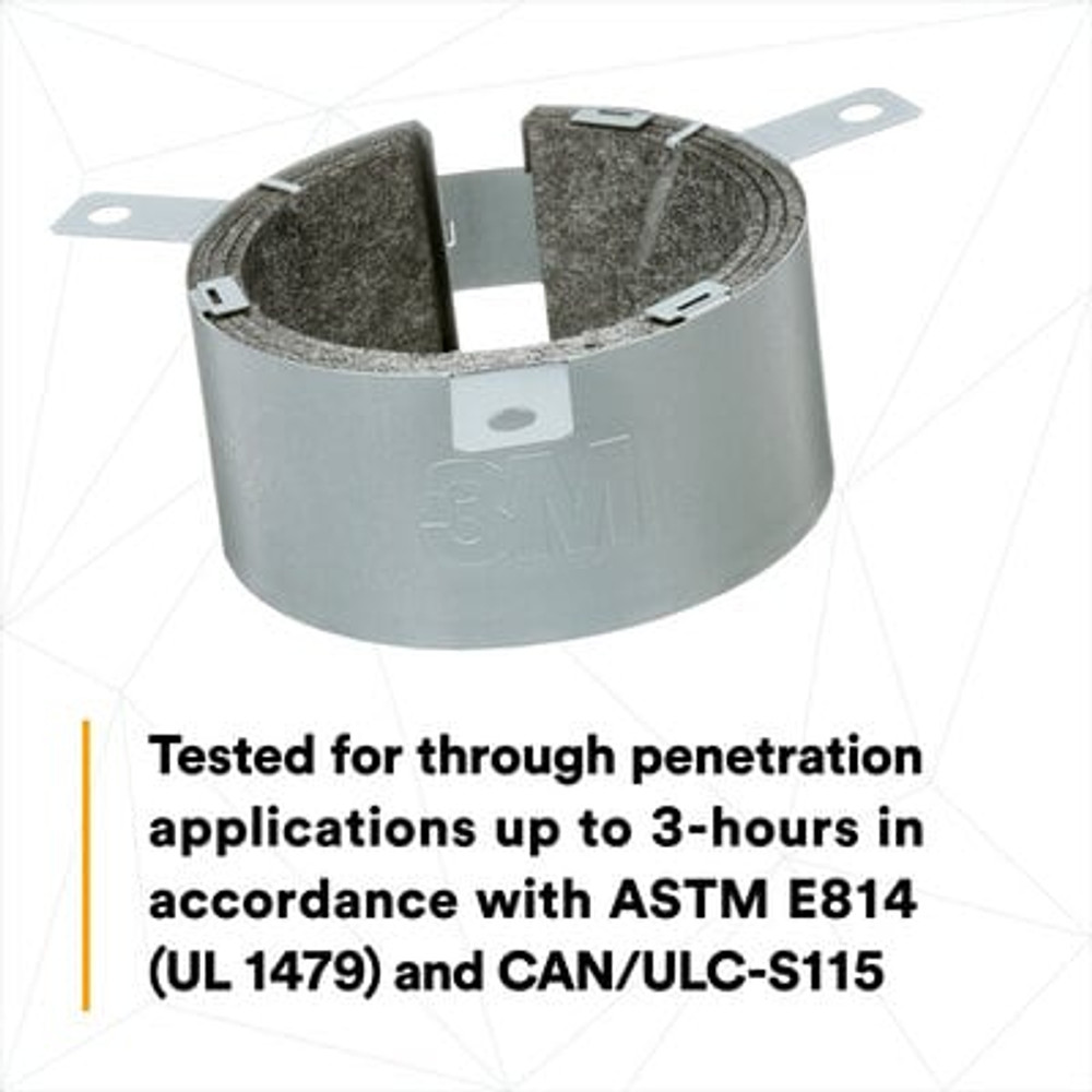 3M Fire Barrier Ultra Plastic Pipe Device ULTRA-PPD3, 3 in, 10/case
