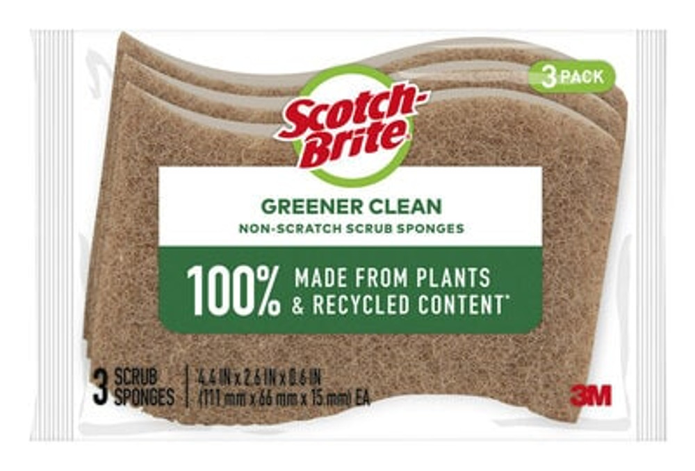 Scotch-Brite® Greener Clean Non-Scratch Scrub Sponge 3 Pack